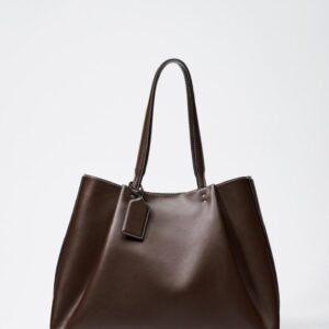 Classic Brown Leather Tote