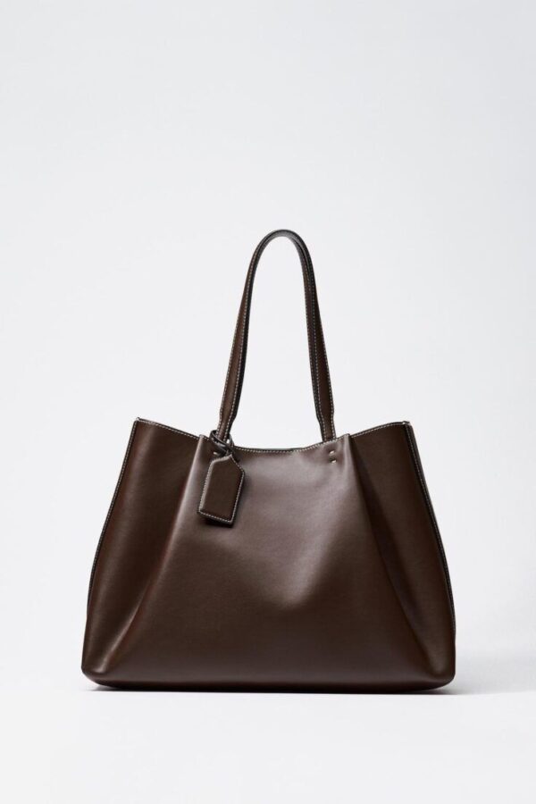 Classic Brown Leather Tote